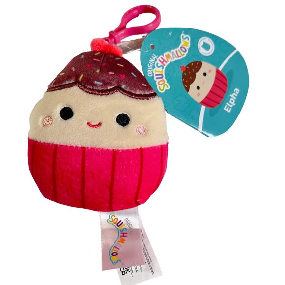 Squishmallows Elpha S3 # 1628 Squish Date 4-6-22 RARE Valentines Day 2023 Clipon - Picture 1 of 12